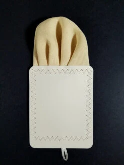 Men's Buttercream 100% Linen Pre-Folded Pocket Square Insert - Fan Design -Suit Discount Store buttercream linenf 3 09421.1643132903