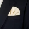 Cream 100% Silk Charmeuse Pre-Folded Pocket Square Insert