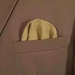 Gold Embossed Floral 100% Cotton Pre-Folded Pocket Square Insert