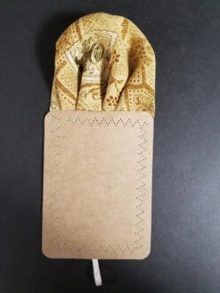 Silk Blend Pre-Folded Fan Design Pocket Square Insert - Gold & Brown -Suit Discount Store goldrayon silk 4 77242.1646153655