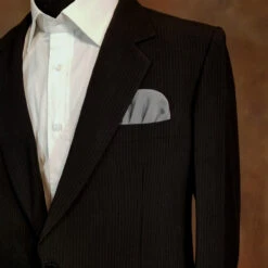 Grey 100% Silk Charmeuse Pre-Folded Pocket Square Insert -Suit Discount Store grey Silk 59570.1639107853
