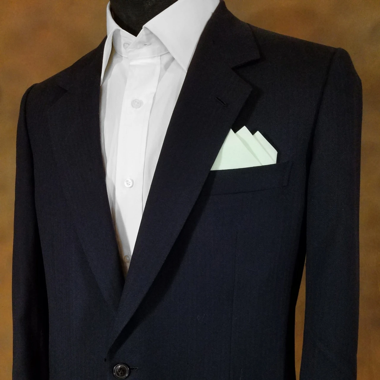 Mint Green 100% Cotton Pre-Folded Pocket Square Handkerchief Insert 2 Mint Green 100% Cotton Pre-Folded Pocket Square Handkerchief Insert - Image 2