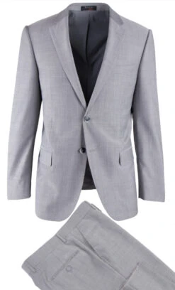 Tiglio Modern Fit Italian Wool Suit - Grey Sharkskin