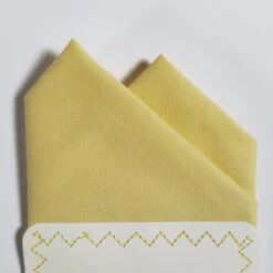 100% Cotton Pre-Folded Pocket Square Handkerchief Insert - Soft Yellow 11 100% Cotton Pre-Folded Pocket Square Handkerchief Insert - Soft Yellow -Suit Discount Store soft yellow 4 09252.1685040505