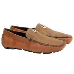 Vestigium Genuine Cat Shark Skin & Calf Moc Driver Loafer -Suit Discount Store vestigium cat shark loafers cognac 2 700x 14430.1611017183
