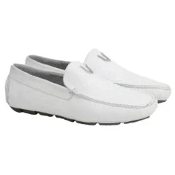 Vestigium Genuine Cat Shark Skin & Calf Moc Driver Loafer -Suit Discount Store vestigium cat shark loafers white 2 700x 01492.1611017183