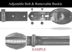 Los Altos Pebbled Genuine Leather Western Fashion Belt - Black -Suit Discount Store western belt assembly 2 73992.1612388745