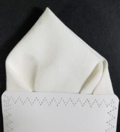 Men's Winter White 100% Linen Pre-Folded Pocket Square Insert - Point Design -Suit Discount Store white linen4 70000.1643133068