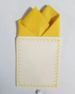 100% Linen Pre-Folded Pocket Square Handkerchief Insert - Yellow 2 Point -Suit Discount Store yellow linen 5 78139.1682198056